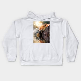 sleeping wolf Kids Hoodie